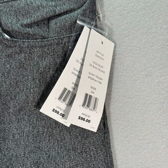 French Connection Summit Trouser‎ Womens 34 Black Melage Gray Straight Spiderman - Picture 9 of 14